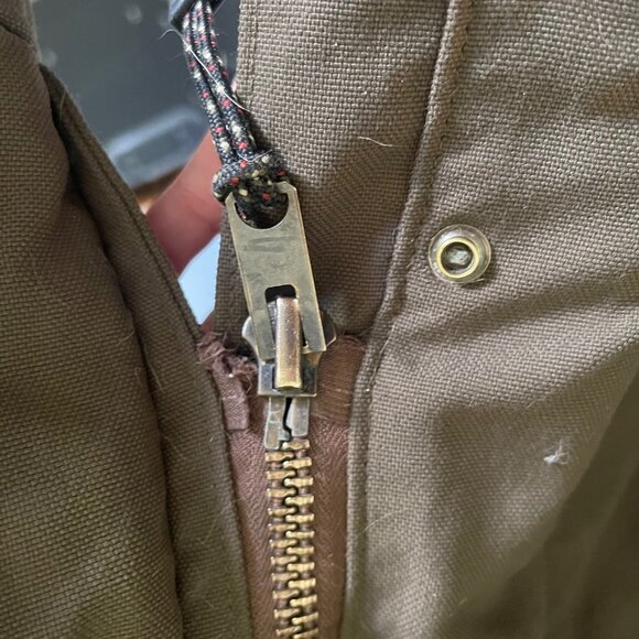 Vintage CARHARTT 4 Pocket Quilt Lined Chore Field Jacket Brown Mens XL Reg T3 - Picture 4 of 16